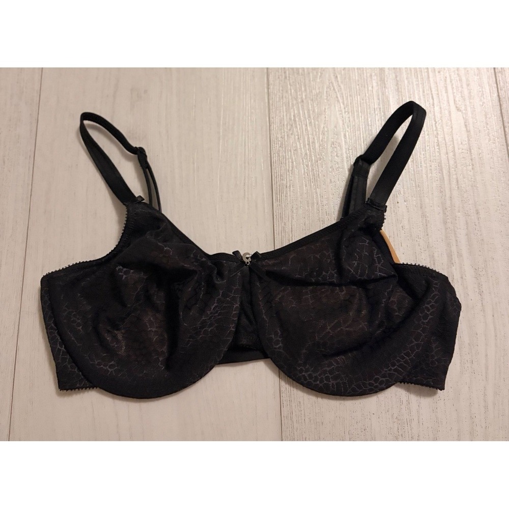 Chantelle C Magnifique Seamless Minimizer Underwire Bra Sz 36D Black